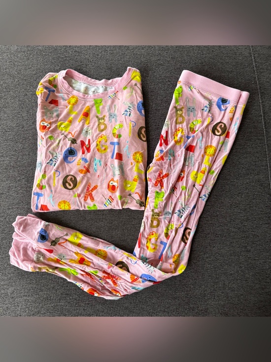 Little Sleepies Other - Little Sleepies Bamboo Pink Alphabet Animal Friend Pajama Long Sleeve 9/10